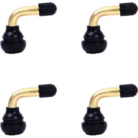 Valve Rotative 90 Degres - Raccord en Laiton pour Valve Tubeless - Adaptateur d'Angle pour Pompes - Pour Voitures Motocyclettes Vélos Trottinettes - Lot de 4