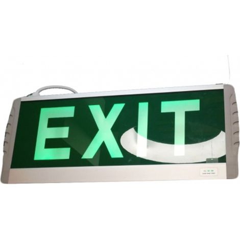 TrAdE Shop Traesio - Lampada Di Emergenza Led Exit 3w Luce Sicurezza 375x159x21 Mm Con Plafoniera -