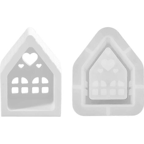 Voici une proposition de titre produit en français (moins de 190 caractères) :
Moule silicone Love House pour bougie chauffe-plat, support résine époxy, moule à photophore, forme maison romantique, D (1/4)