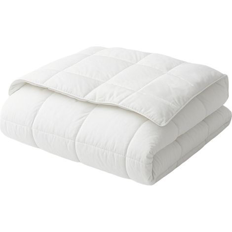 Couette chaude duvet et plumettes Blanc 200x200 cm