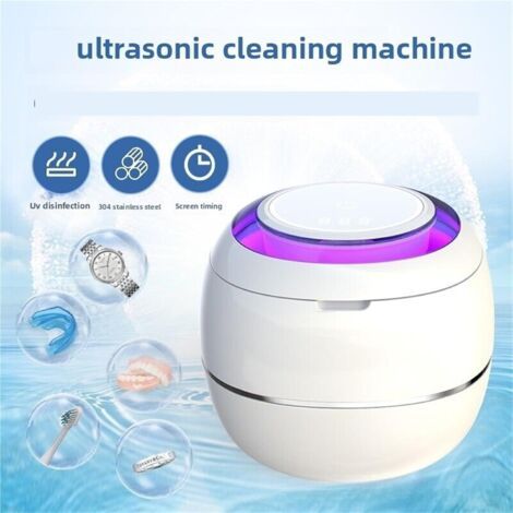 Nettoyeur de prothèses dentaires, nettoyeur de prothèses dentaires à ultrasons, stérilisateur UV, nettoyeur d'appareils orthodontiques et de bijoux (1/3)
