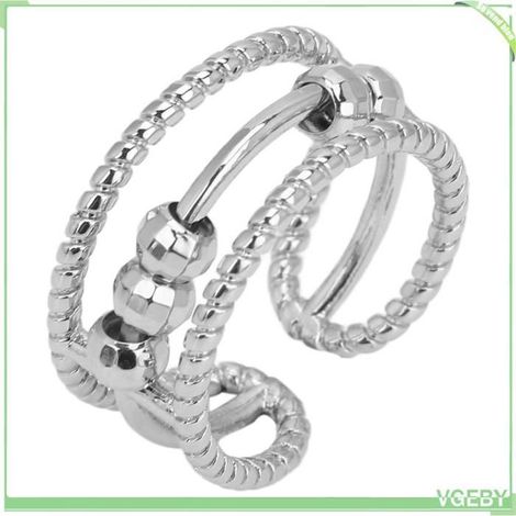 Anneau anti-stress - FAFEICY - Perle rotative - Plaqué argent - Réglable - Effet calmant (1/5)