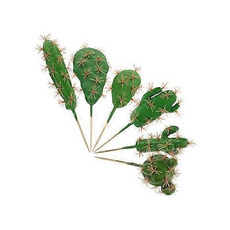 Lot de 6 cactus artificiels décoratifs pour photos, décoration extérieure pour jardin. (1/2)