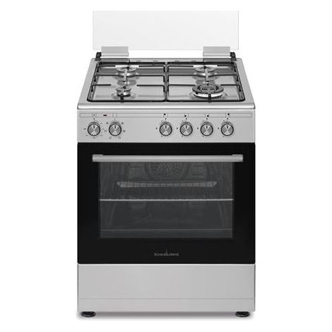 Cucina Schaub Lorenz 4 Fuochi a Gas Forno gas grill elettr. 60x60 Inox SS461GVEX