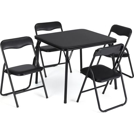 Table Enfant avec Chaise et Pliable pour 4 Personnes,Ensemble Bureau Enfant avec 4 chaises rembourrée,Ergonomique,Set Table d'activité Coins Arrondis Moderne pour Chambre Enfant (1/5)
