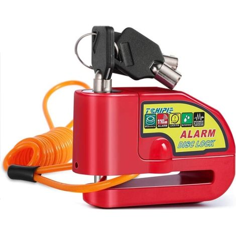 Antivol moto à disque de frein, verrou antivol pour scooter et vélo, protection contre le vol, cadenas de frein à disque pour véhicule électrique, compatible avec la plupart des motos et vélos. (1/5)
