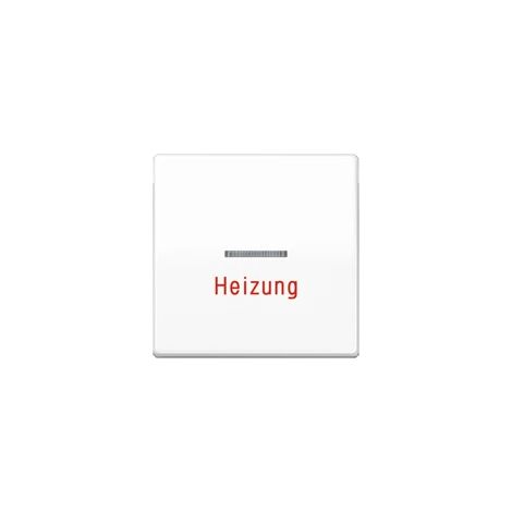 Jung Balancín 1fach, inscripción "Heizung", con guía de luz, duroplástico, Serie AS, alpinweiß AS 591 H WW