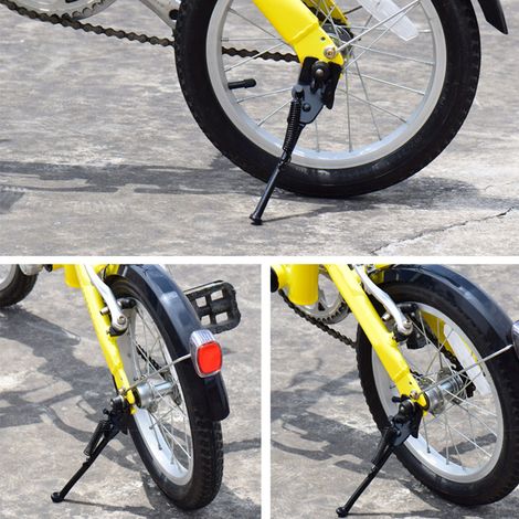 Béquille latérale pour vélo enfant, support de stationnement pour vélo enfant, repose-pied (12 pouces)