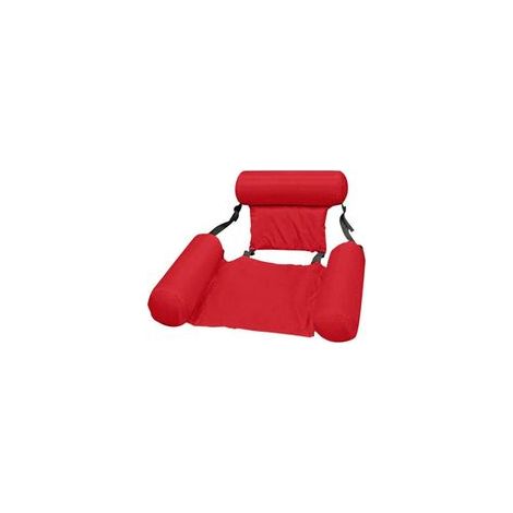 Hamac de Piscine Rouge Fauteuil Inclinable Flottant Chaise Gonflable de Piscine Hamac d'eau Flottant Pliable hamac Flottant inclinable pour Adulte (1/5)