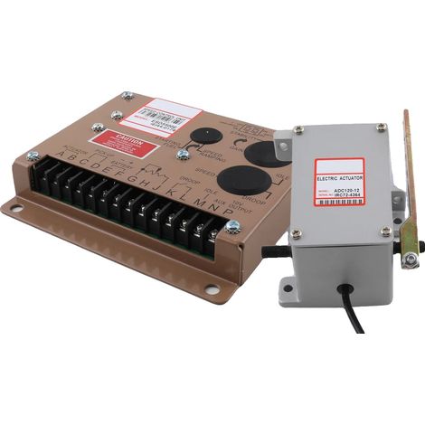 Regolatore di velocità, tensione di ingresso 12 V CC o 24 V CC, corrente di uscita 0–10 A, temperatura di esercizio da -20℃ a +85℃, segnale di velocità 0,5–120 V RMS, intervallo di regolazione fine ±2 (1/5)