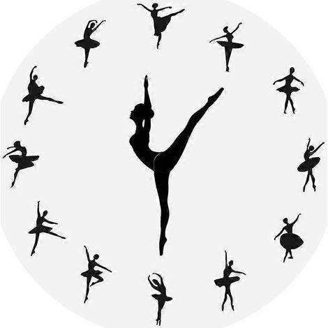 Kreative Wanduhr-Dekoration Balletttänzerin Moderne Wanduhr Ballett-Tanzuhr (1/5)
