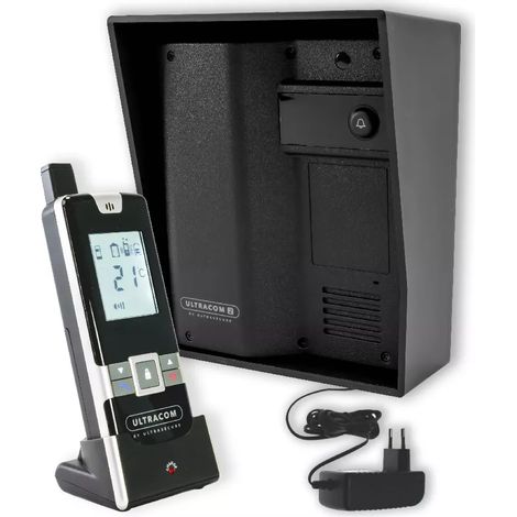 Interphone 600 mètres individuel sans-fil - UltraCOM2 NOIR 600-SOLO visière noire + transformateur + combiné (1/5)