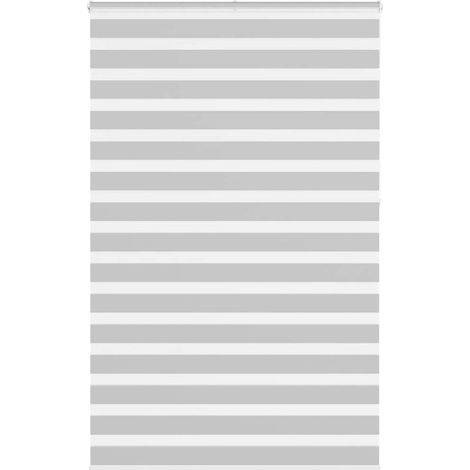 Doppelrollo Hellgrau 150x230 cm Stoffbreite 145,9 cm Polyester