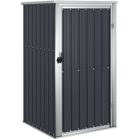 Capanno per Attrezzi Antracite 88x89x161 cm Acciaio Zincato vidaXL