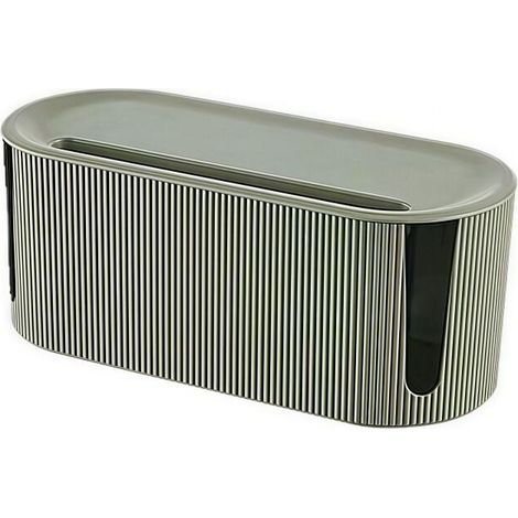 Kabeldoosorganizer - Kabelopbergdoos - Hulpmiddel voor het beheer van stroomkabels - Verborgen stekkerdoosorganizer - Kabelorganizer voor op het bureau - Kabeldoos - Lichtgroen - 31x13,5x12,5CM (1/4)