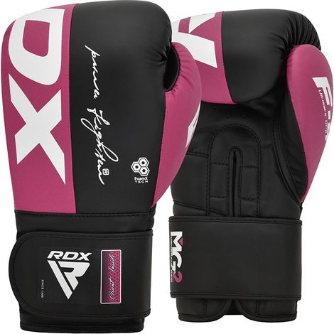 RDX F4 Gants De Boxe Et d'Entraînement Avec Sangle Scratch Rose 12oz - RDX - BGR-F4P-12OZ (1/2)