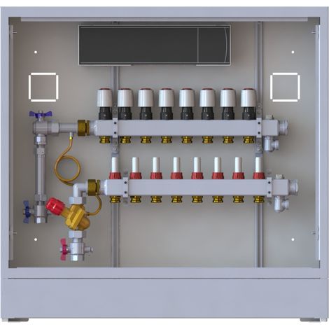 Station UnoFloor Basic 8L 8 HK, links mit WMZ-Set, 230V