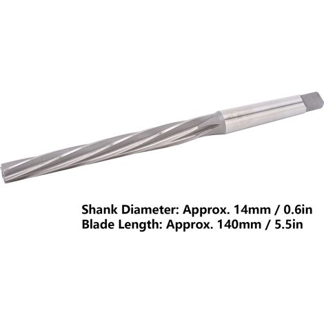 Alésoir 1:50, alésoir à queue conique, alésoir conique W4241, spécifications de l'alésoir à vis 1:50 : petite extrémité 14 x 6 lames longueur de lame 140 x 2 mm queue conique (1/5)