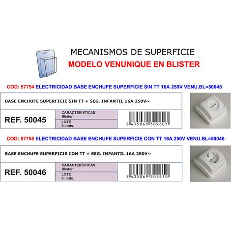 Prise de surface avec connexion à la terre 16A 250V 50046-91846