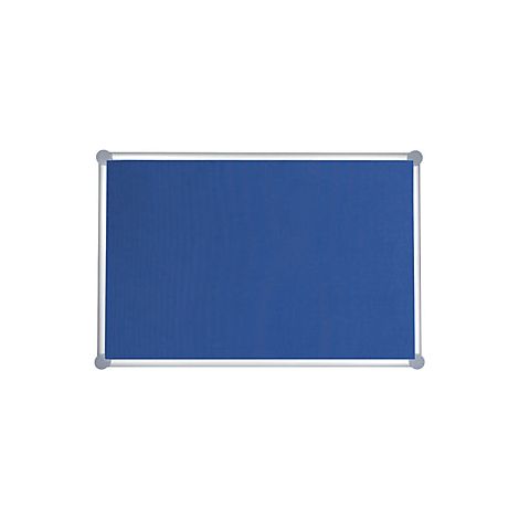 MAUL  Bacheca con cornice in alluminio  tessuto  blu  largh x