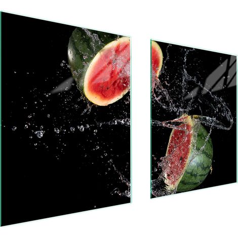 GLASSCHUTZPLATTE FÜR HERD 85x52 WASSERMELONE (1/5)