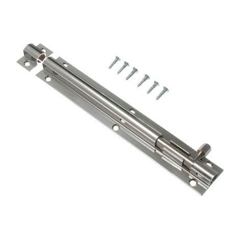 Lot de 3 boulons de porte en laiton chromé - 150 mm (1/2)