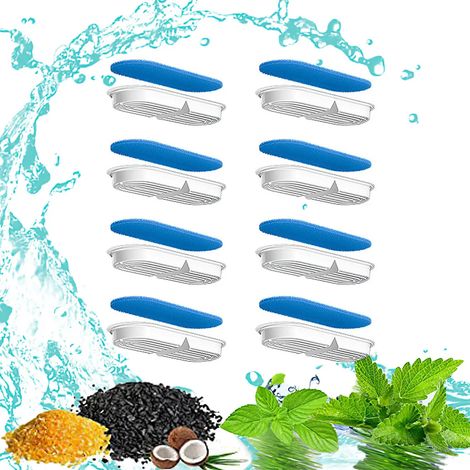 8 cartucce filtranti per fontanella per gatti – Cartucce filtranti a carbone attivo – Purificano efficacemente l'acqua ed eliminano gli odori (1/3)