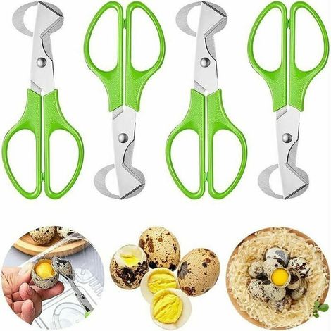 Ciseaux Oeufs de Caille en Acier Inoxydable Outil de Cuisine pour Ouvrir les Coquilles couleurs multiples Largeight (1/4)
