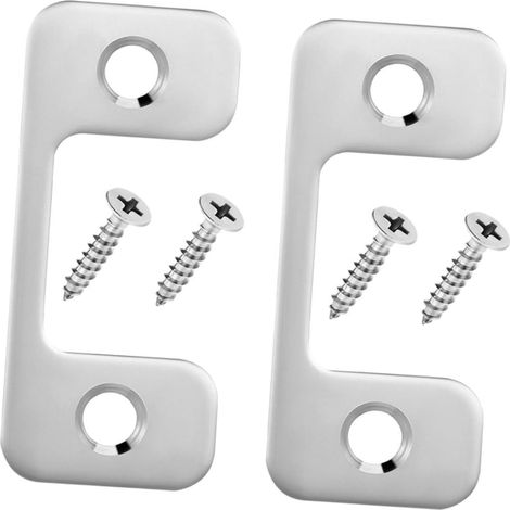 Lot de 2 verrous de porte à enjoliveur avec vis à plaque d (1/5)