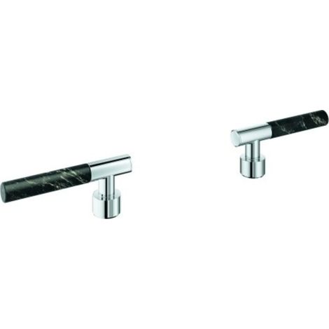Hebelgriffe Atrio Private C. 48459 Vanilla Noir Caesarstone chrom (1/2)