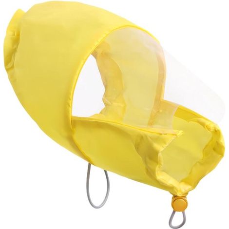 Protezione per le orecchie del cane durante il bagno, cuffia da doccia per cani, protezione durante il bagno, impermeabile e regolabile, taglia L, giallo (1/5)