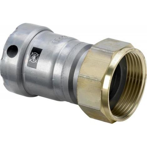 Viega Raccord vissé Megapress, DN 15, G 3/4 Acier non allié, revêtement zinc-nickel modèle 4263, 718886