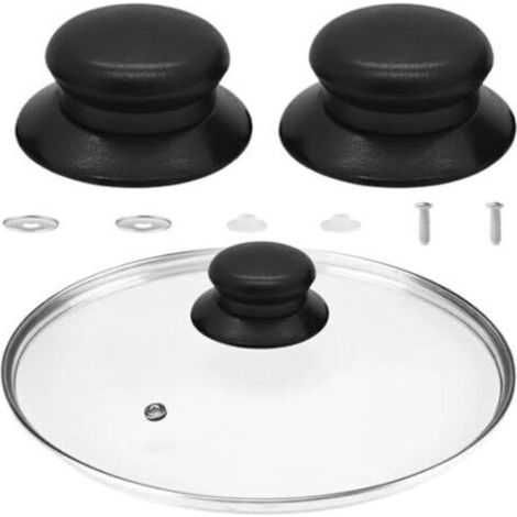 Set mit 2 einfach zu montierenden Ersatzknöpfen für Topfdeckel, Pfannendeckel, Topfdeckelknöpfe (1/4)