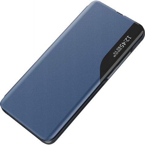 Eco-Leder-Schutzhülle für Samsung Galaxy A24 4G mit Klappe und Ständer, blau (1/5)