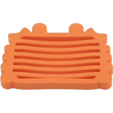 Porte savon mural en silicone auto drainant pour salle de bain support de savon creux séchage rapide et hygiénique pour douche et évier (1/5)