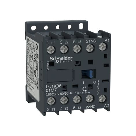 Contattore TeSys LC1K - 3 poli - AC3 440V 6 A - 24 V AC - LC1K0601B7