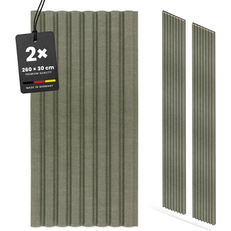 KGM Akustikpaneele Curve Salbei 30x260 cm 2er Set MDF Wandpaneel