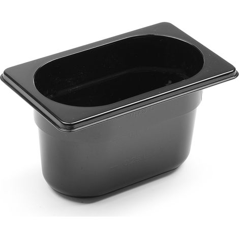 Contenitore Gastronorm GN 1/9 in policarbonato nero 176x162x100mm 1L Hendi 862827