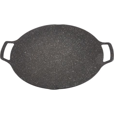 Plancha coreana para barbacoa, sartén circular antiadherente, sartén para freír en casa y al aire libre, utensilios para barbacoa. (1/3)