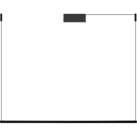 Daisho Pro - Suspension Horizontale Led 42W 3000K Cri90 156,5 X 2 X 160 Cm, Finition Noire, Ip20, Design Anti-Éblouissement Minimal Ugr19 - Rossini (1/5)