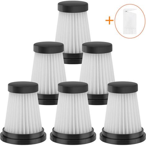 Lot de 6 filtres HEPA de rechange pour aspirateur sans fil pour Moosoo K12 K12 Pro K13, pour Genius Invictus One 1.0 X7 / 2.0, pour Foxnovo 13KPA accessoires de filtre pour aspirateur à main (1/5)