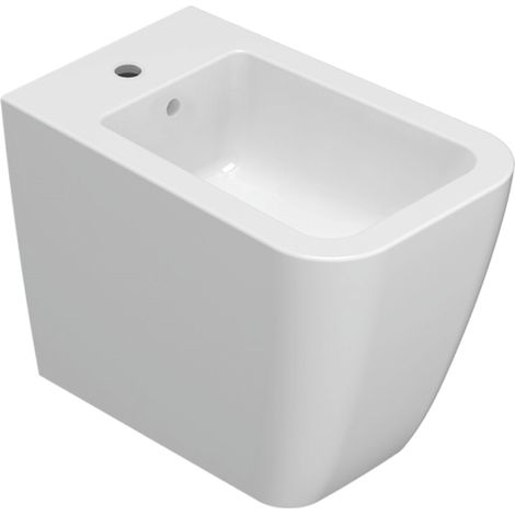Bidet sur pied en céramique 56x36 cm Globo Stone ST009BI  Blanc - Céramique