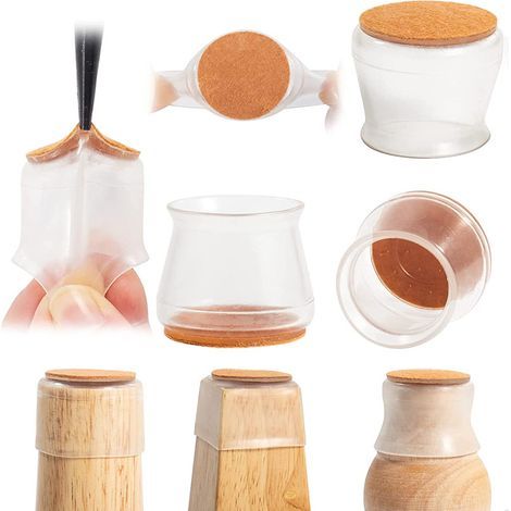 10 pièces de meubles carrés à base en feutre (chaises, etc.) avec assise. (1/4)