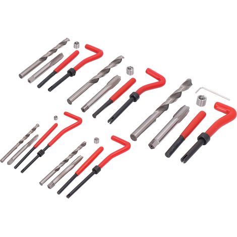 Reparaturset für Innengewinde, Gewindeeinsätze aus HSS-Stahl, Bohrer und Gewindebohrer für M5 M6 M8 M10 M12, universelles Gewindeschneidset. (1/5)