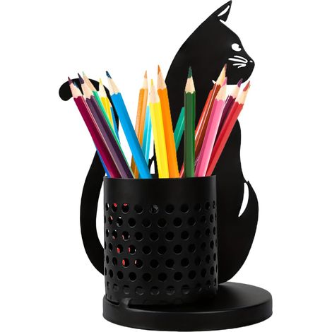 Stifthalter 220 g schwarzer Haustier Schreibtisch Organizer