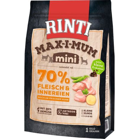 Rinti Max-i-Mum Hundetrockenfutter Mini 1 kg Huhn Trockenfutter Hunde