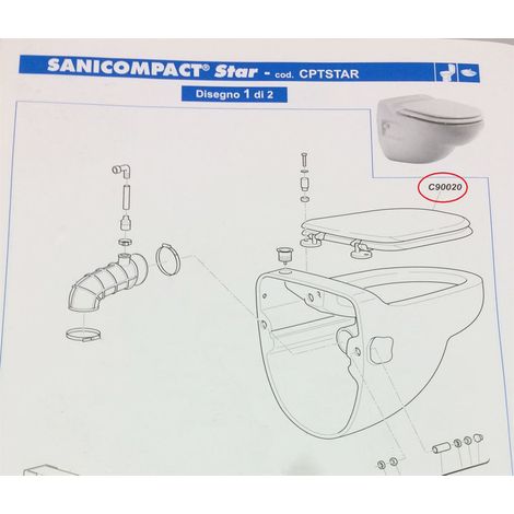 Sedile universale Compact Plus + Sedile Watergenie SFA C90020