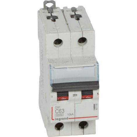 Disjoncteur DX³6000 10kA 2P 230V à 400V C 63A - 2 modules - 407790 (1/2)
