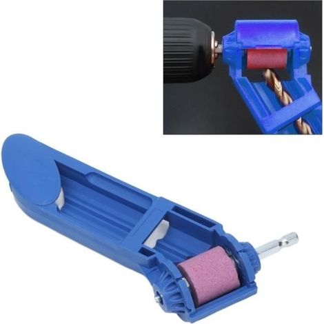 Portable Drill Bit Sharpener, Hand Drills, Grinding Wheel Drill Bit Sharpening Tool 2.0-12.5mm (Blue) (1/4)