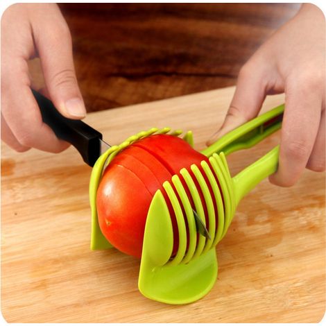 Ensemble de 2 coupe-légumes et porte-couteaux pour pommes de terre, tomates, oignons et citrons, ainsi que pour éplucher les œufs. (1/5)
